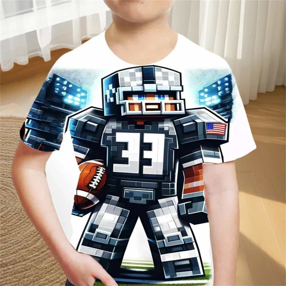 Children's Clothing Adventure Style Boys Clothes Cartoon T-Shirt for A Boy Fashion 2024 Baby Summer Clothes O-Neck Children Top - NTKSTORE