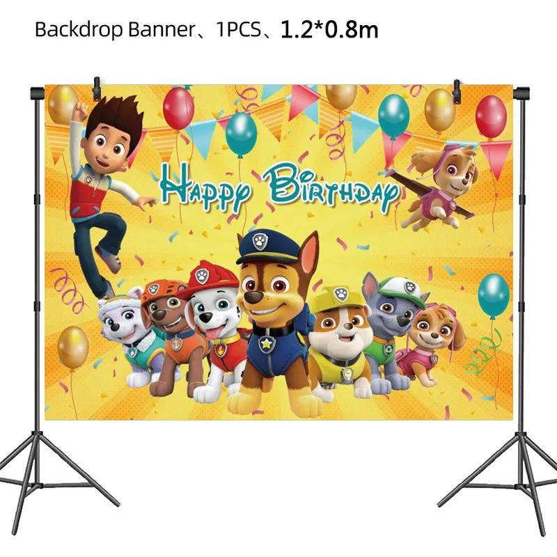 PAW Patrol Birthday Party Decorations Latex Aluminum Foil Balloons Disposable Tableware Kids Event Supplies Chase Marshall Skye - NTKSTORE