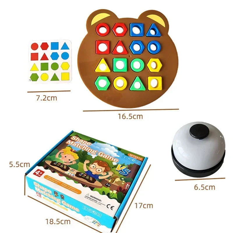 Montessori Educational 3D Puzzle Game for Color Matching and Geometric Shape Learning Jigsaw Interaction Toys For Kids - NTKSTORE