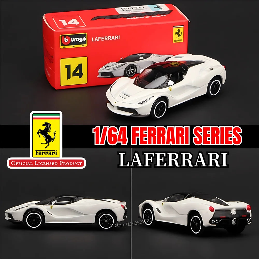 Bburago 1:64 Ferrari SF90 Stradale Replica Car Model, Scale F40 F50 458 488 Enzo Laferrari Diecast Miniature Art Kid Boy Toy - NTKSTORE