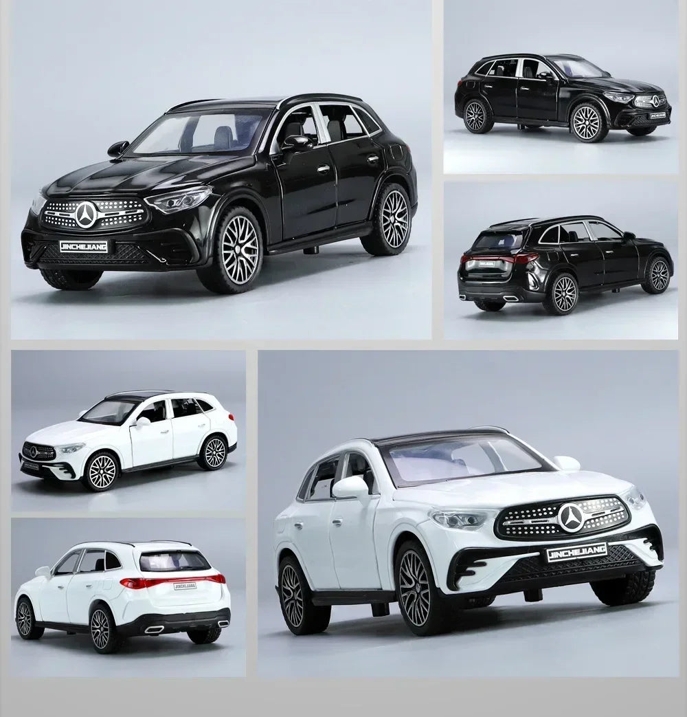 1:32 Benz GLC-400E SUV Alloy Car Model Diecast Metal Toy Vehicle Car Model Simulation Sound and Light Collection Childrens Gift