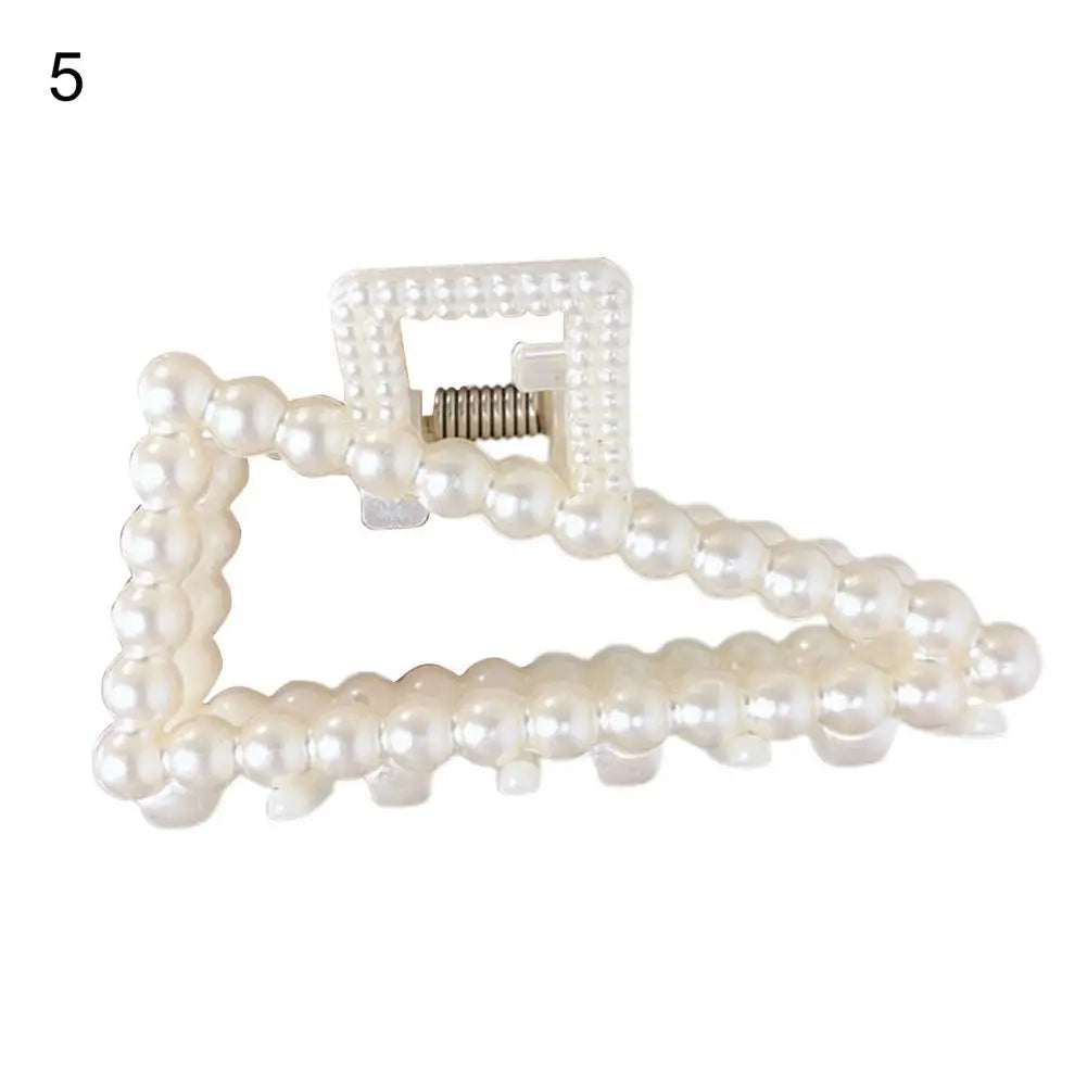 Hair Claw Clip Beautiful Fashion Women Large Hair Grip Imitation Pearl Hair Clamp - NTKSTORE