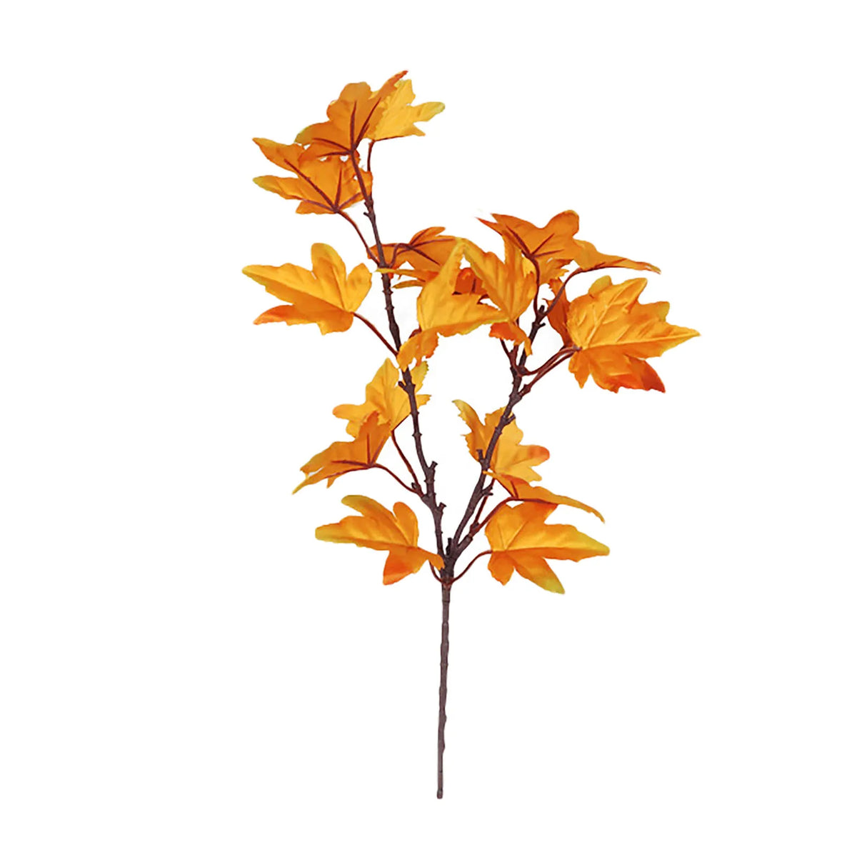 Artificial Leaves Kitchen Fall For Home Maple Stems Thanksgiving Leaves Outdoor Decor Branch Vase Flowers Artificial Tall - NTKSTORE