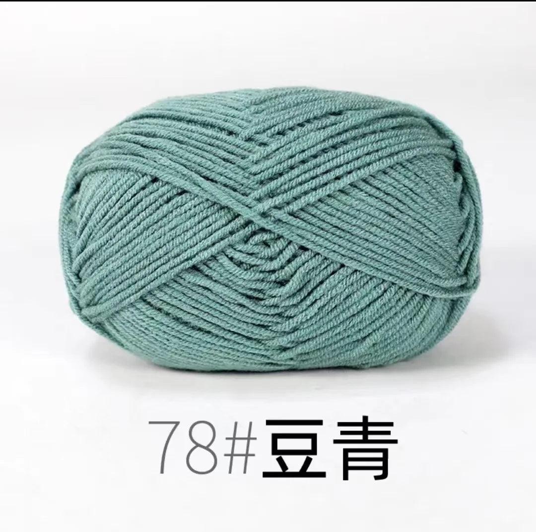 40-50g/Set 4ply Milk Cotton Knitting Yarn Needlework Dyed Lanas For Crochet Craft Sweater Hat Dolls At Low Price - NTKSTORE