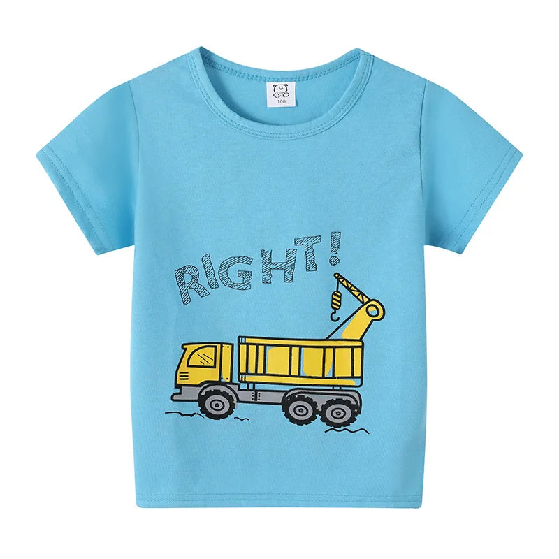 Children's Clothing Boys Girls T-Shirt Kids Clothes Cartoon Summer Tops Long Sleeve Baby Clothing Spring Cotton Ropa De Niña - NTKSTORE