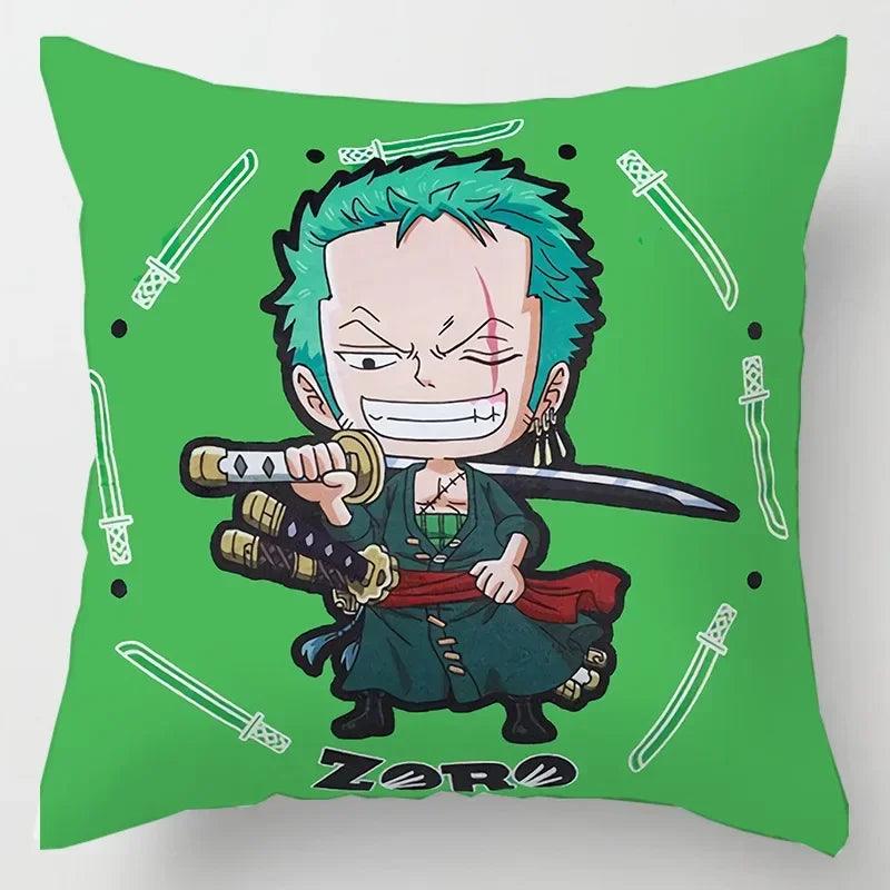 Hot Anime One Piece Luffy Figure Toys Cartoon Zoro Tony Chopper Printed Pillows Cover Birthday Party Decoration Toys Gift 45cm - NTKSTORE