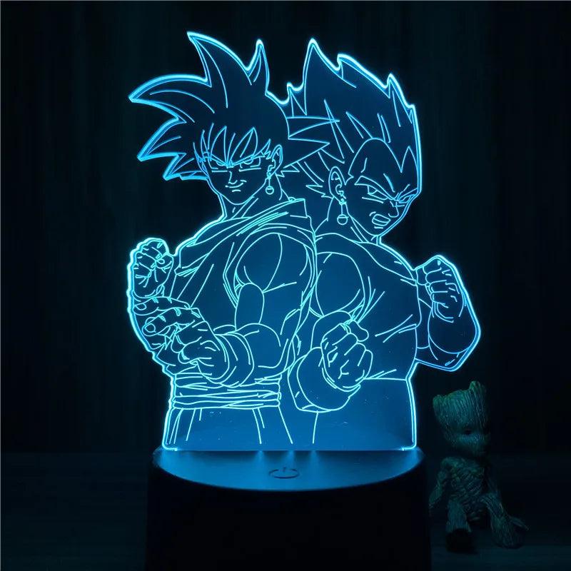 Anime Goku Vegeta Dragon Ball Z Super Saiyan 3D Lamp LED Night Light Goku Jiren Broly Table Lamp Gift 7 Colors - NTKSTORE