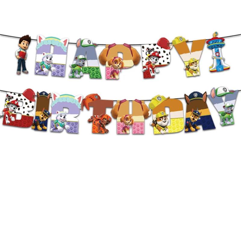 PAW Patrol Birthday Party Decorations Latex Aluminum Foil Balloons Disposable Tableware Kids Event Supplies Chase Marshall Skye - NTKSTORE