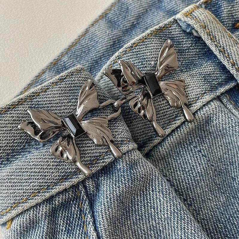 1Pcs Adjustable Clips for Pants Fastener Pants Pin Retractable Button Loose Button for Waist for Jeans Perfect Fit Reduce Waist - NTKSTORE