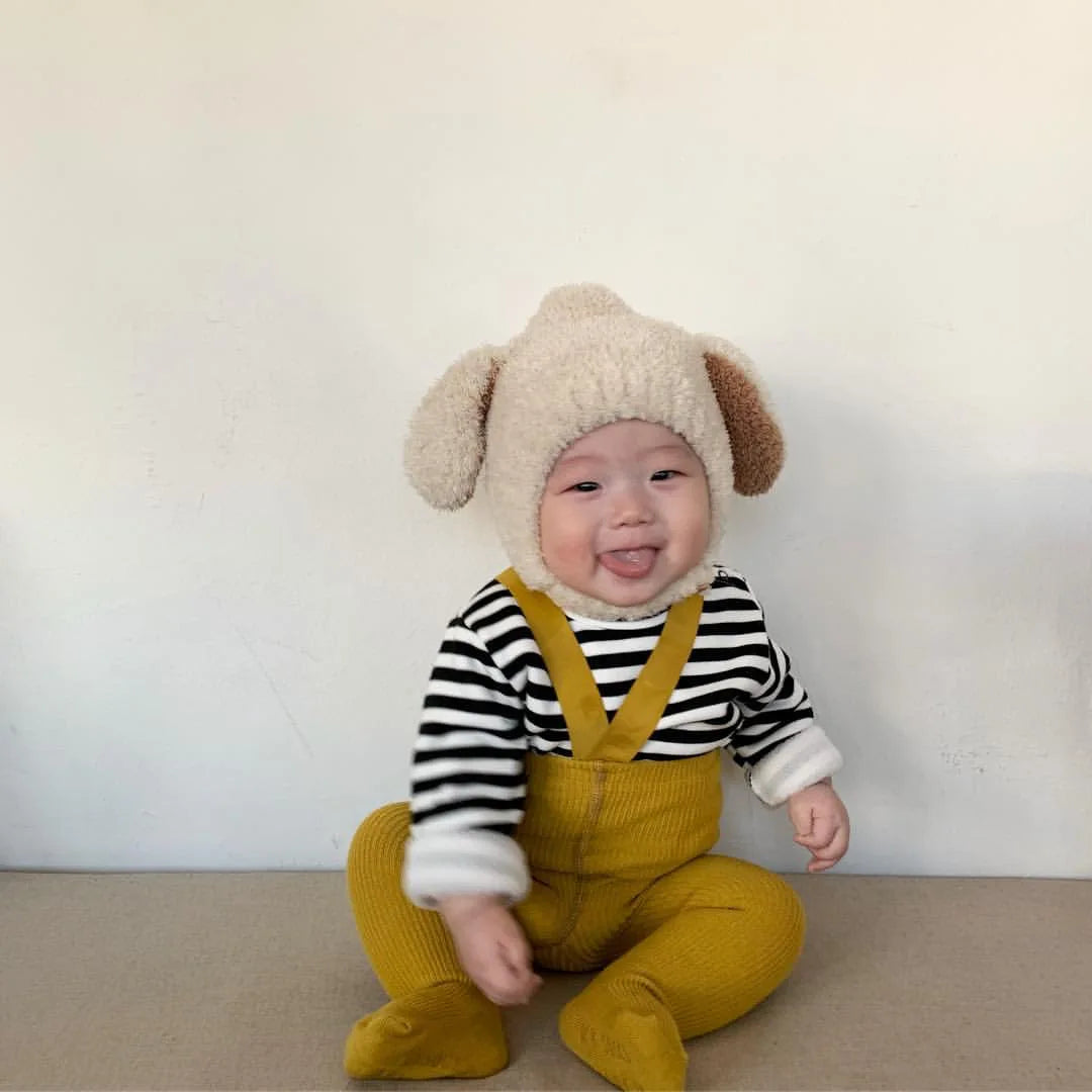 Cute Baby Winter Hat Fleece Warm Bonnets Rabbit Ear Hats for Kids Infant Babies Accessories Newborn Photography Props Boys Girls - NTKSTORE