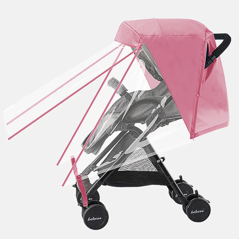 Baby Stroller Rain Cover Rain Cover Raincoat Windshield Cover Perambulator Winter Canopy - NTKSTORE