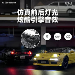 1:32 Honda NSX Coupe Alloy Miniature Car Diecast Metal Scale Car Model Sound＆Light Collection Childrens Toy Car Vehicles Gifts