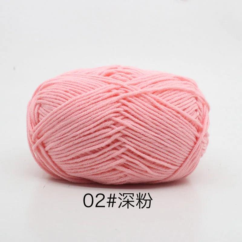 40-50g/Set 4ply Milk Cotton Knitting Yarn Needlework Dyed Lanas For Crochet Craft Sweater Hat Dolls At Low Price - NTKSTORE