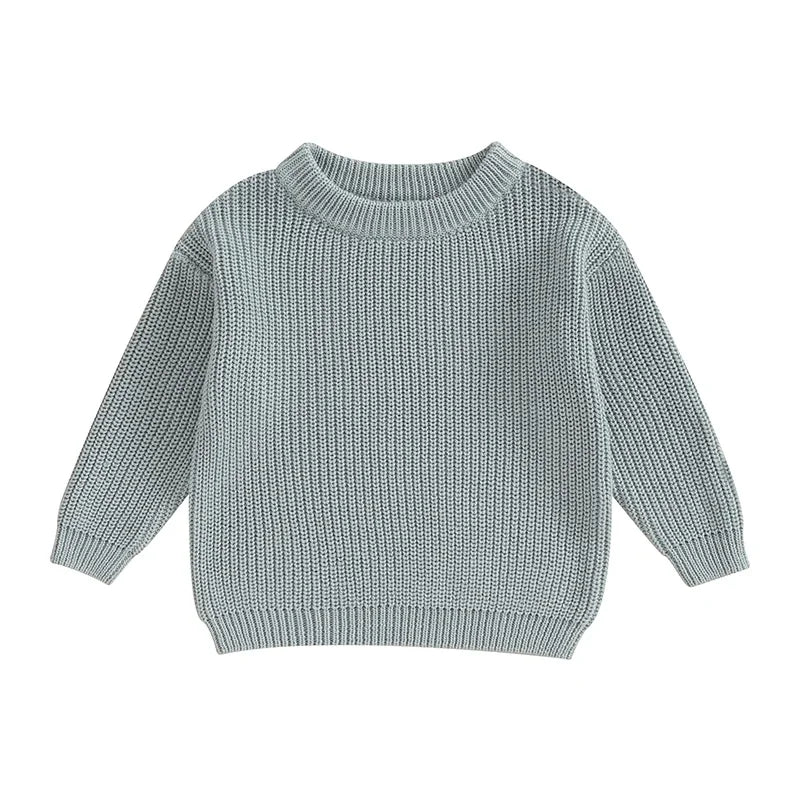 Baby Boys Girls Warm Sweaters Knitted Loose O-neck Pullover Knitwear Sweaters Tops 0-5Y - NTKSTORE