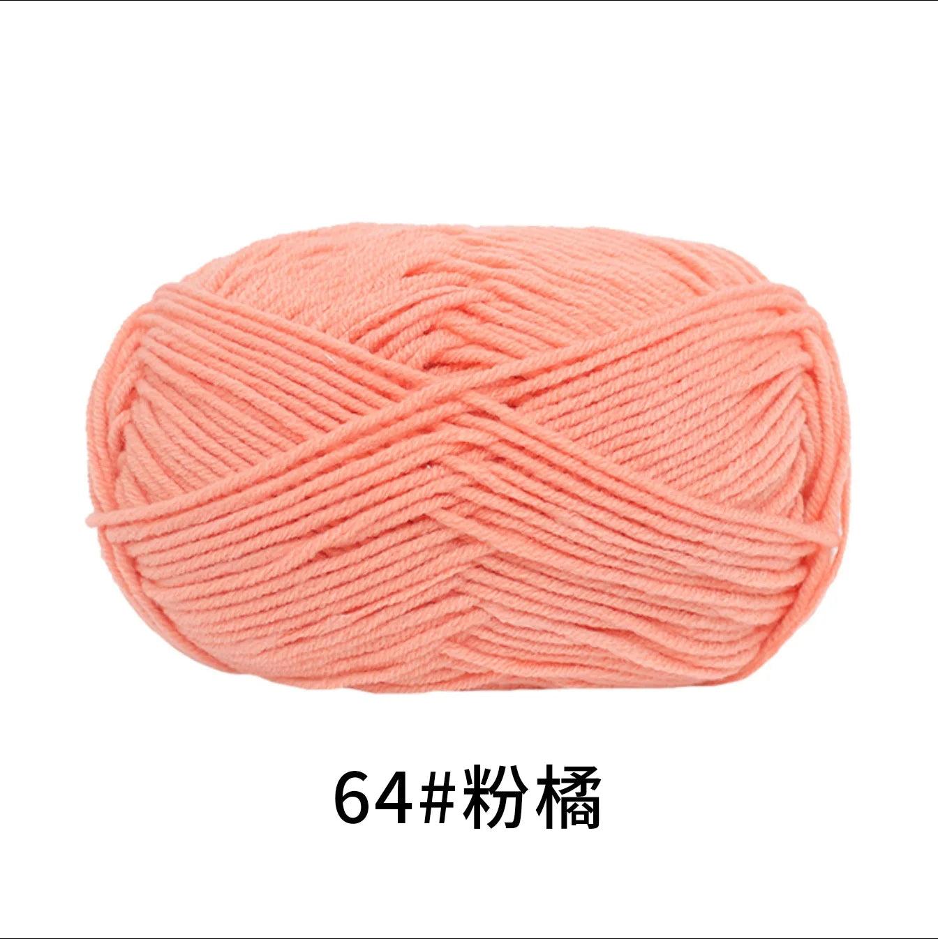 40-50g/Set 4ply Milk Cotton Knitting Yarn Needlework Dyed Lanas For Crochet Craft Sweater Hat Dolls At Low Price - NTKSTORE