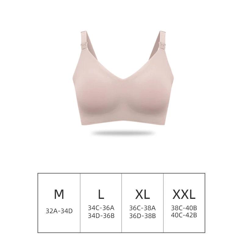 Ultra Thin Laser Cutting Ladies Feeding Bra Seamless Removable Padded Breastfeeding Bras Plus Size Push Up Maternity Support Bra - NTKSTORE