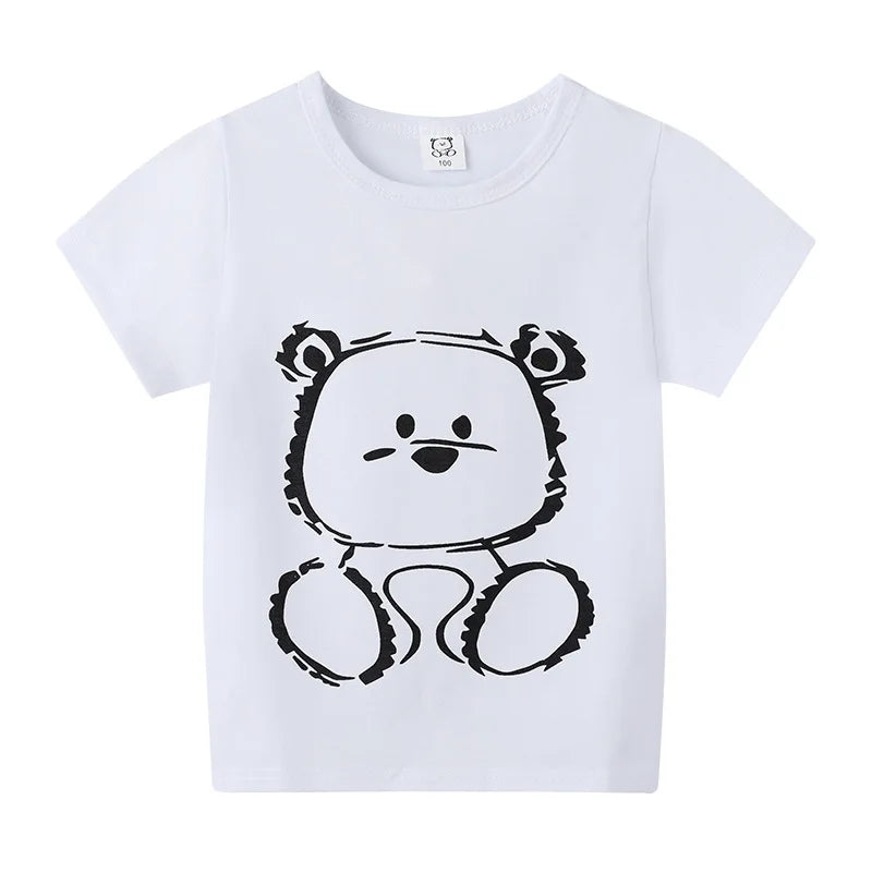 Children's Clothing Boys Girls T-Shirt Kids Clothes Cartoon Summer Tops Long Sleeve Baby Clothing Spring Cotton Ropa De Niña - NTKSTORE