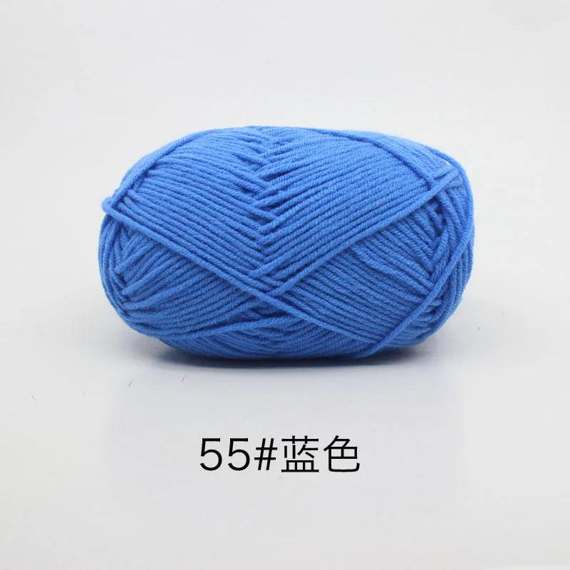 40-50g/Set 4ply Milk Cotton Knitting Yarn Needlework Dyed Lanas For Crochet Craft Sweater Hat Dolls At Low Price - NTKSTORE