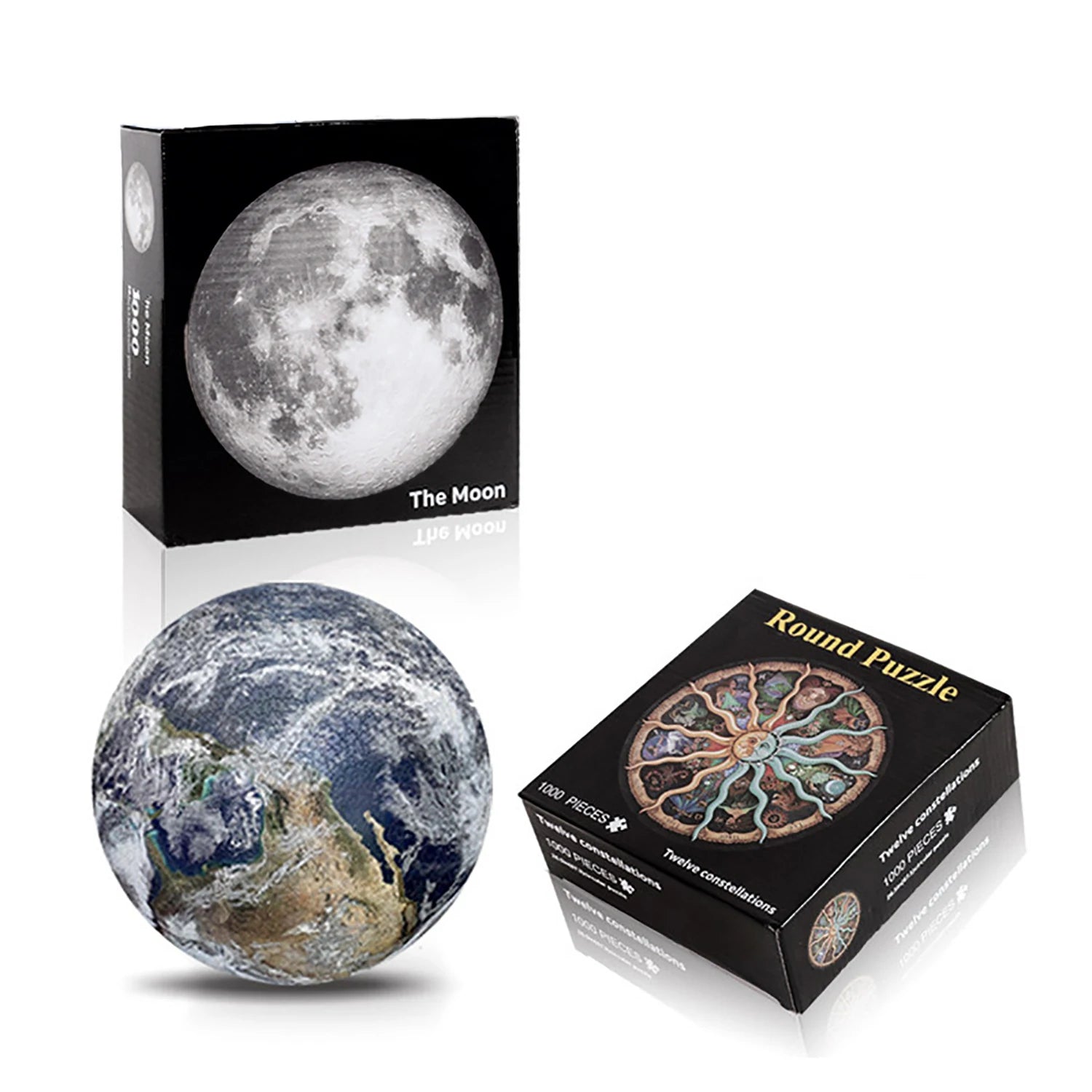 1000 pieces of Earth and Moon puzzle, high difficulty flat puzzle, exercise puzzle interactive toys - NTKSTORE