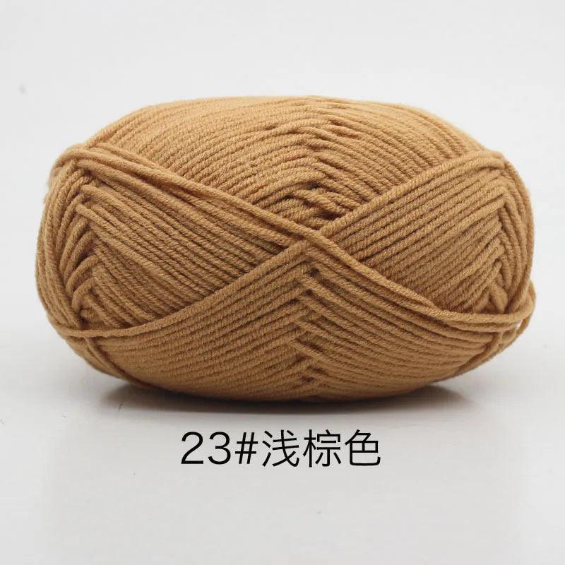 40-50g/Set 4ply Milk Cotton Knitting Yarn Needlework Dyed Lanas For Crochet Craft Sweater Hat Dolls At Low Price - NTKSTORE