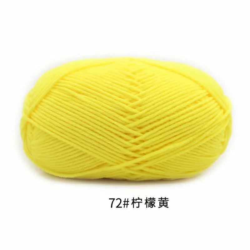 40-50g/Set 4ply Milk Cotton Knitting Yarn Needlework Dyed Lanas For Crochet Craft Sweater Hat Dolls At Low Price - NTKSTORE