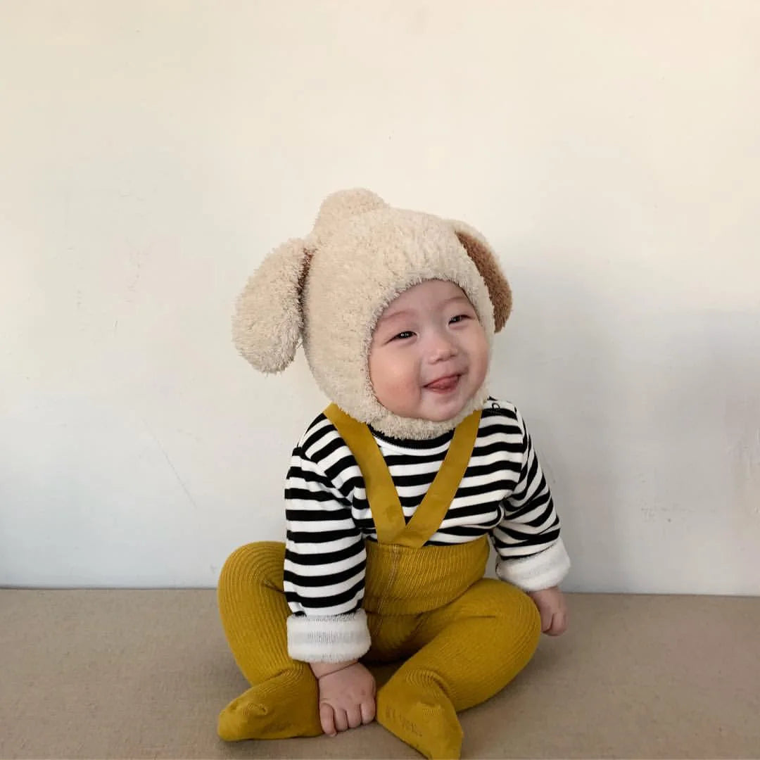Cute Baby Winter Hat Fleece Warm Bonnets Rabbit Ear Hats for Kids Infant Babies Accessories Newborn Photography Props Boys Girls - NTKSTORE