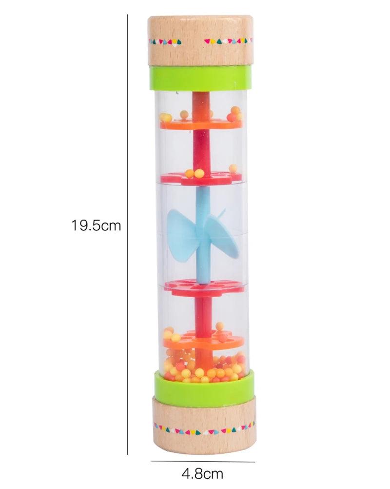 Montessori Baby Rain Stick Rainbow Hourglass Rain Music Rattle Baby Educational Toy Rainmaker Montessori Sensory Toys for Kids - NTKSTORE