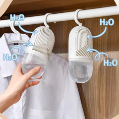 Clothes Dehumidification Box Reusable Hanging Dehumidifier Packs Anti-Mold with Water Collector&Hook for Wardrobe Closet Cabinet - NTKSTORE