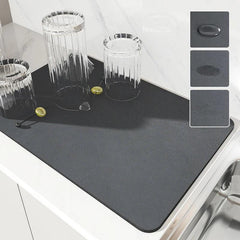 Super Absorbent Large Kitchen Absorbent Mat Antiskid Draining Coffee Dish Drying Mat Quick Dry Bathroom Drain Pad Tableware Mat - NTKSTORE