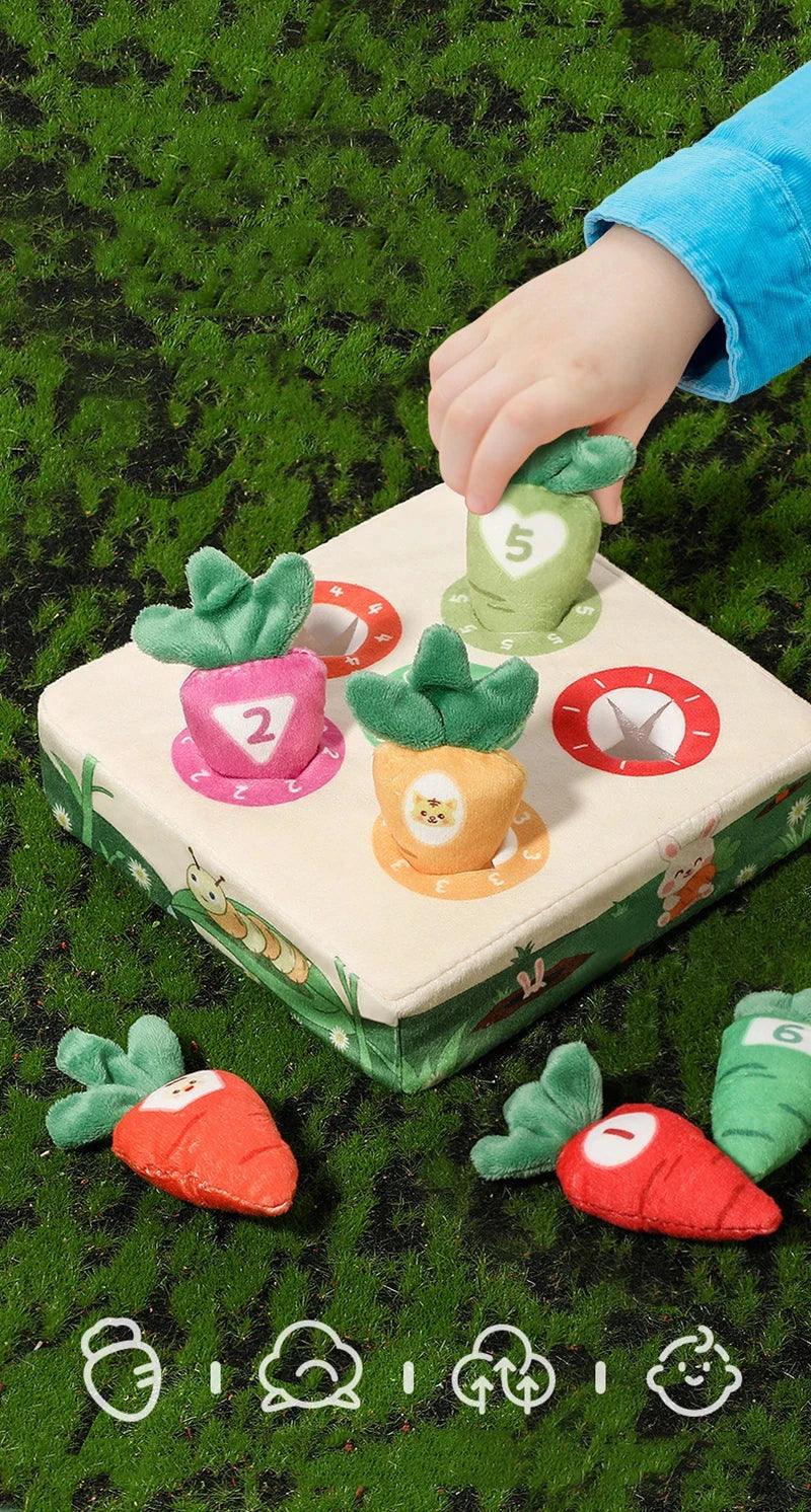 Baby Tissue Box Pull Out Radish Toys Carrot Harvest Toddler Fine Motor Skills Montessori Early Learning Educational Games Toys - NTKSTORE