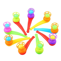 12Pcs Fun Magic Blowing Pipe Floating Ball Game Kids Birthday Party Favors Keepsakes Carnival Christmas Party Prizes Piñatas Toy - NTKSTORE