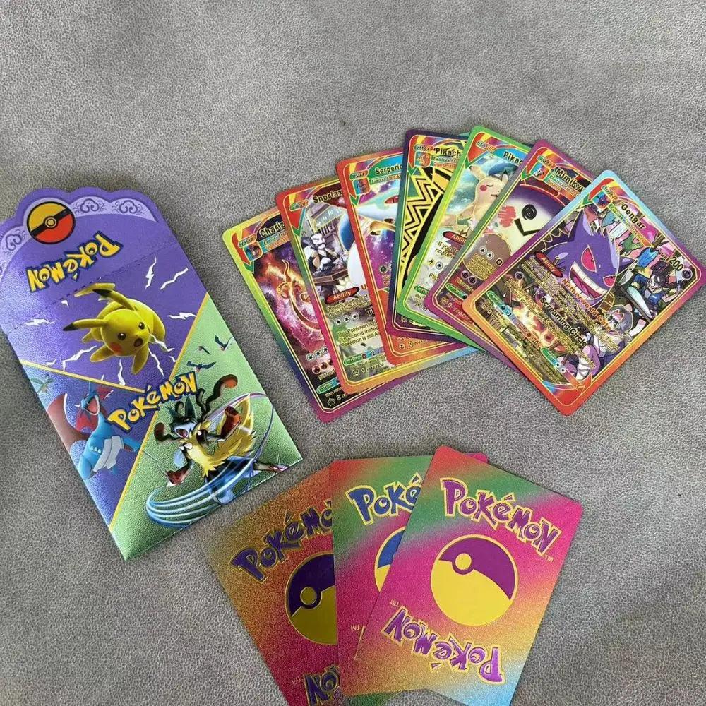 10Pcs Pokemon Cards German Spanish French English Vmax GX Color Energy Card Pikachu Rare Collection Battle Trainer Boys Gift - NTKSTORE