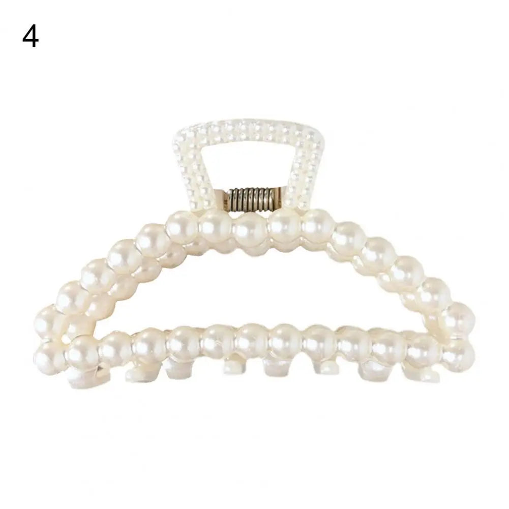 Hair Claw Clip Beautiful Fashion Women Large Hair Grip Imitation Pearl Hair Clamp - NTKSTORE