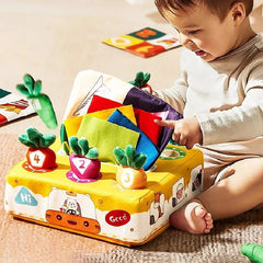 Baby Tissue Box Pull Out Radish Toys Carrot Harvest Toddler Fine Motor Skills Montessori Early Learning Educational Games Toys - NTKSTORE