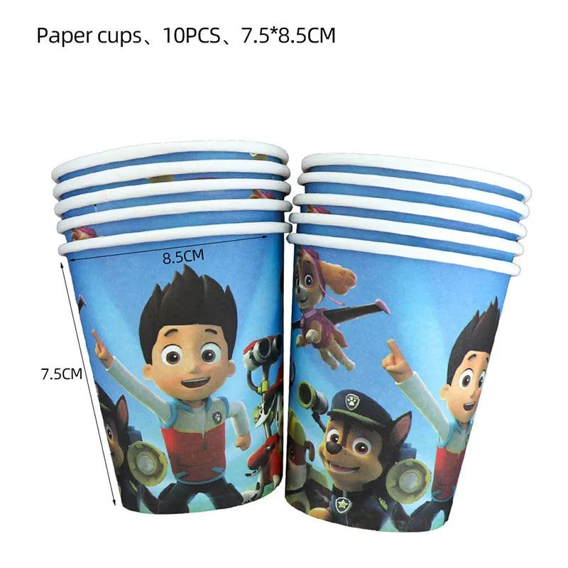 PAW Patrol Birthday Party Decorations Latex Aluminum Foil Balloons Disposable Tableware Kids Event Supplies Chase Marshall Skye - NTKSTORE