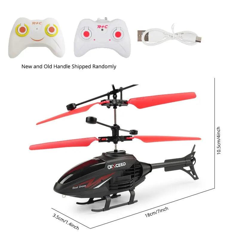 2 Channel Gesture Control Suspension Helicopter RC Remote Induction Aircraft With Charging LED Light Kids Toy for Boys - NTKSTORE