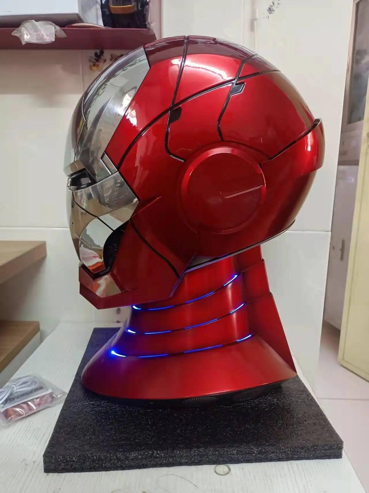 Avengers MK5 Iron Man Helmet Voice Control Helmet Electronic War Machine Open Close Jarvis Command 1:1 Cosplay IronMan Toy Gifts - NTKSTORE