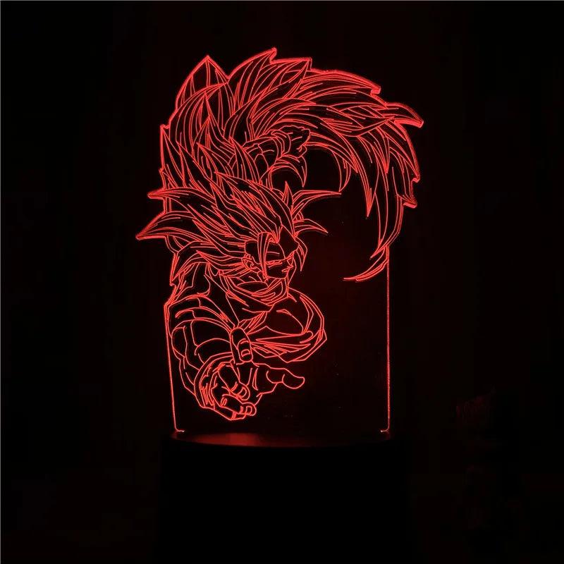 Anime Goku Vegeta Dragon Ball Z Super Saiyan 3D Lamp LED Night Light Goku Jiren Broly Table Lamp Gift 7 Colors - NTKSTORE