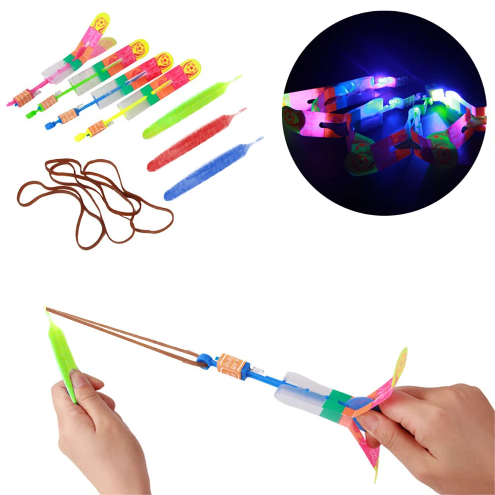 Slingshot Light LED Flying Toys pour garçons et filles, batterie 62, jeu de plein air, hélicoptère, meilleurs cadeaux - NTKSTORE