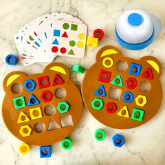 Montessori Educational 3D Puzzle Game for Color Matching and Geometric Shape Learning Jigsaw Interaction Toys For Kids - NTKSTORE