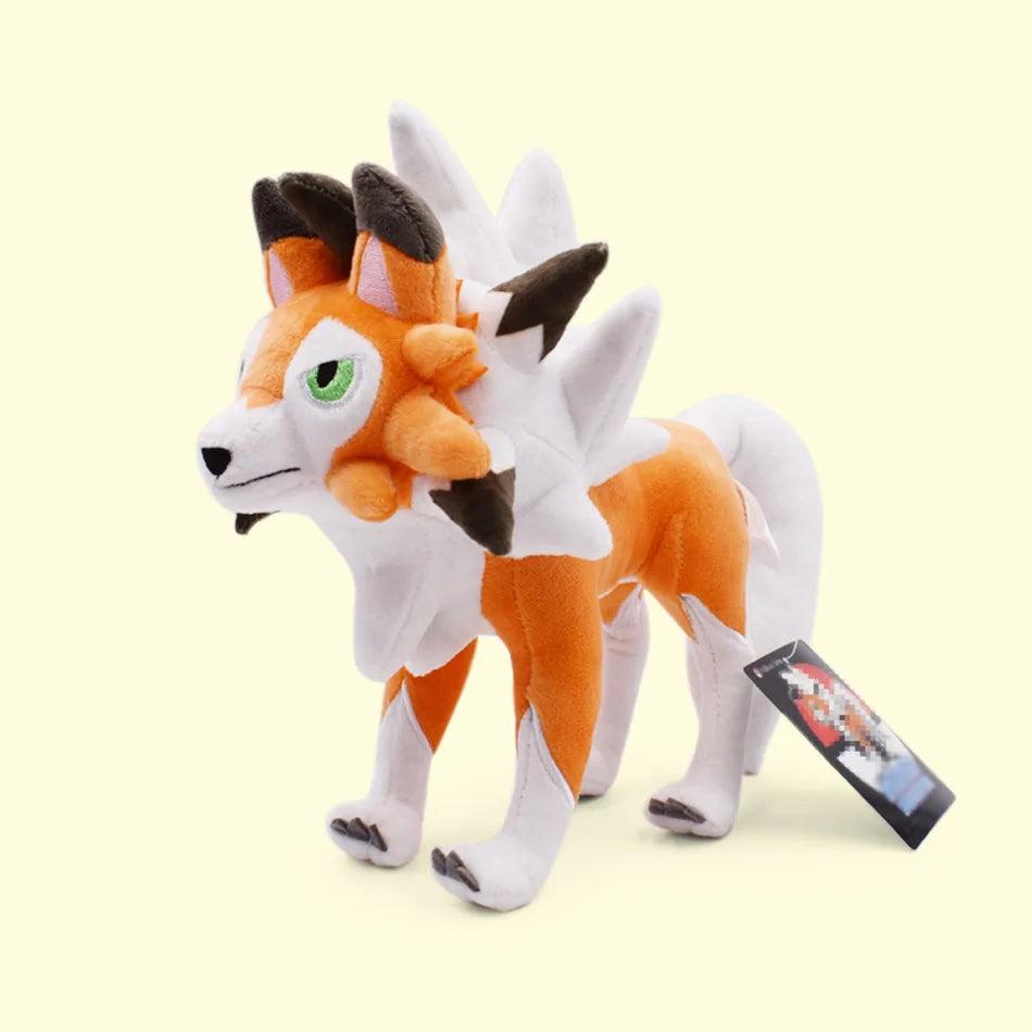 Pokemon Anime Shiny Lycanroc Soft Plush Toy Kawaii Cartoon Midnight Midday Lycanroc Wolf Stuffed Animals Gifts For Kids - NTKSTORE