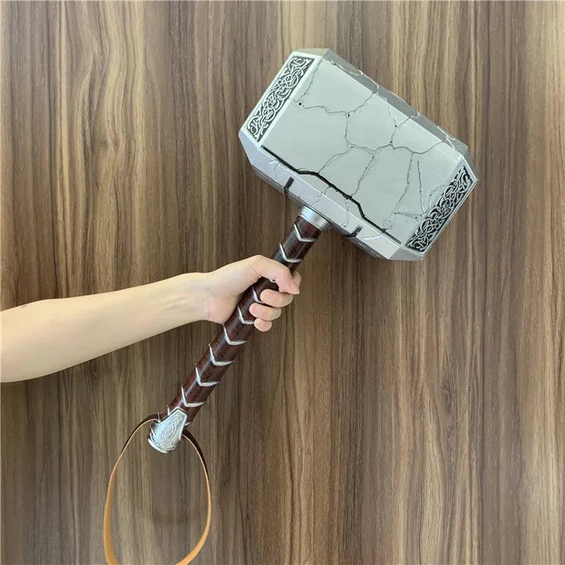 44cm Thor's Hammer Cosplay 1:1 Thunder Hammer Weapons Model Kids Gift Avengers Superhero Role Playing Captain America Iron Man - NTKSTORE