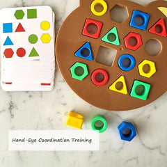 Montessori Educational 3D Puzzle Game for Color Matching and Geometric Shape Learning Jigsaw Interaction Toys For Kids - NTKSTORE