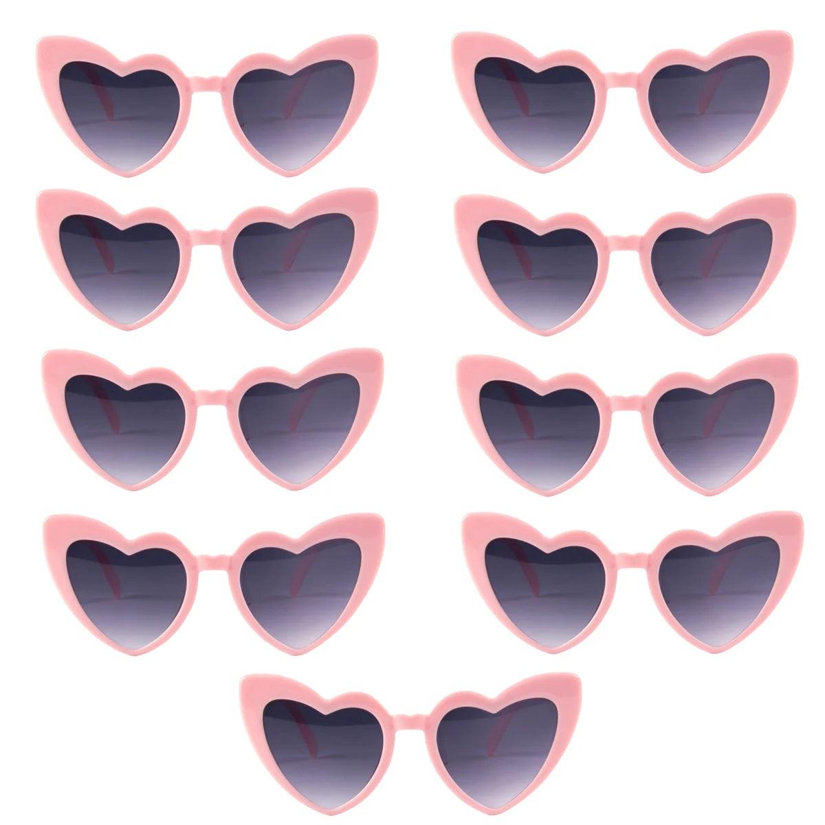 Heart Shaped Sunglasses for Women Retro Cat Eye Sunglasses Wedding Engagement Decoration Shopping Traveling Party Accessories - NTKSTORE