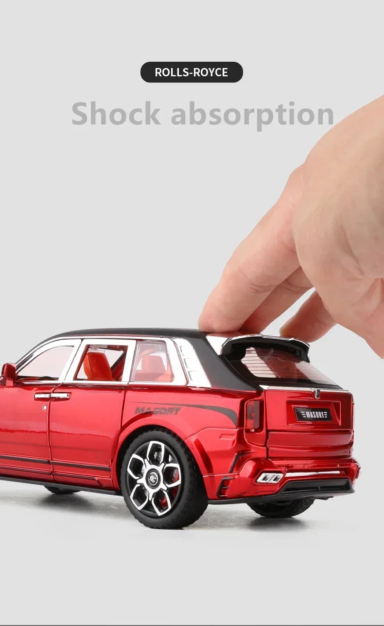 1:24 Rolls Royce Cullinan Masory SUV Alloy Luxy Car Model Diecasts Metal Toy Car Model Simulation Sound and Light Childrens Gift