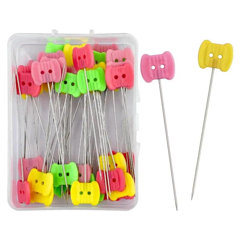 New Dressmaking Pins Embroidery Patchwork Tools Fixed Pin Button Pin Patchwork Pin For Sewing Positioning And DIY 50pcs/100pcs - NTKSTORE