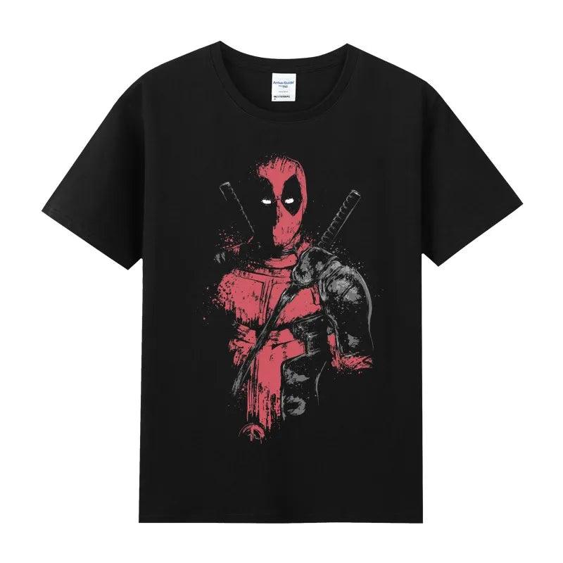 Cotton Crew Neck Short-sleeved Women T-shirt Half-sleeved Male Summer Marvel Hero Deadpool Deadpool Maternity Clothes - NTKSTORE