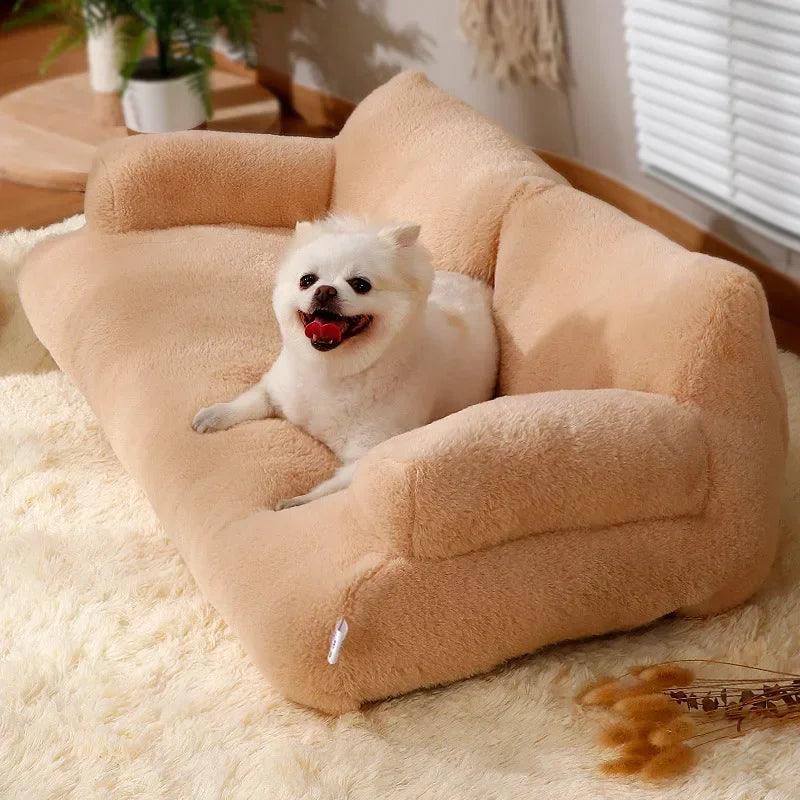 Cat sofa bed Plush Dog Sofa Beds Washable Warm Pet Dog Nest Cat Beds Thicken Comfortable Cushion Dog Sleep Cat Furniture - NTKSTORE