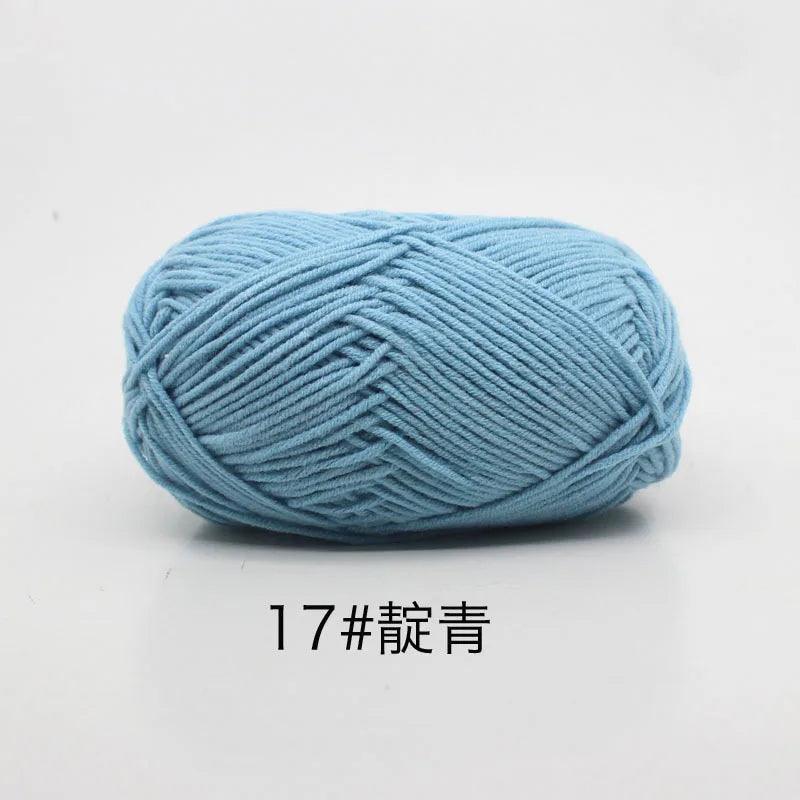 40-50g/Set 4ply Milk Cotton Knitting Yarn Needlework Dyed Lanas For Crochet Craft Sweater Hat Dolls At Low Price - NTKSTORE