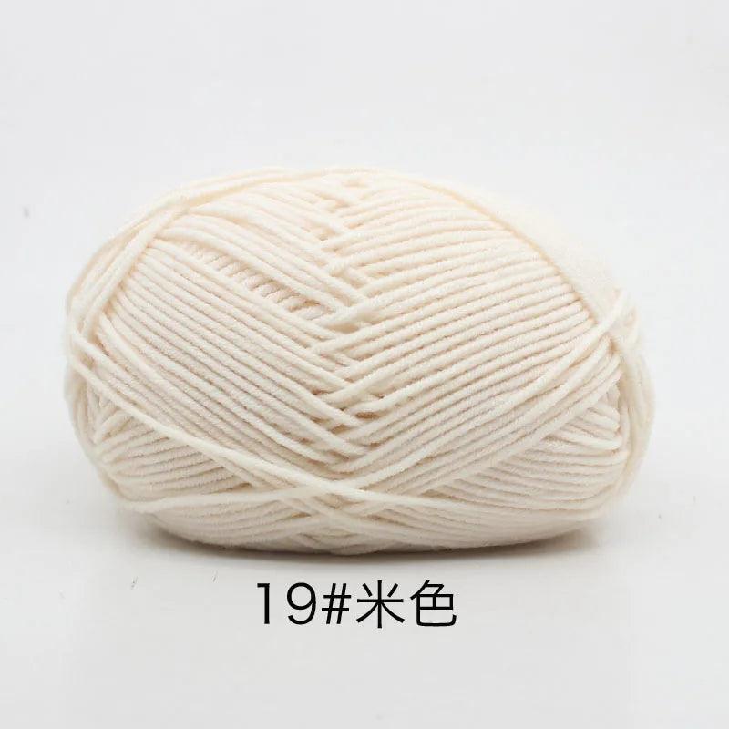 40-50g/Set 4ply Milk Cotton Knitting Yarn Needlework Dyed Lanas For Crochet Craft Sweater Hat Dolls At Low Price - NTKSTORE